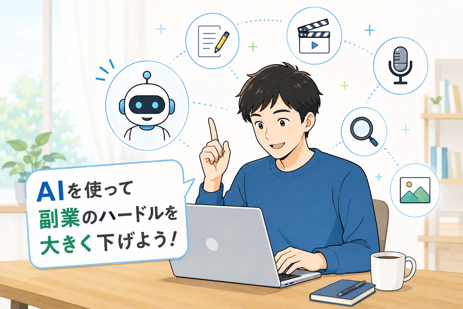 AIを使って副業のハードルを大きく下げよう！