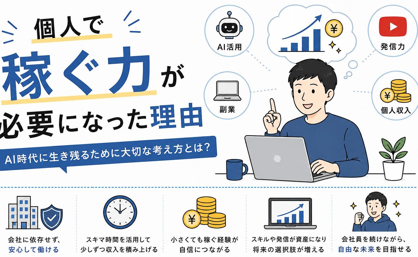会社員だけでは危険？個人で稼ぐ力が必要な理由